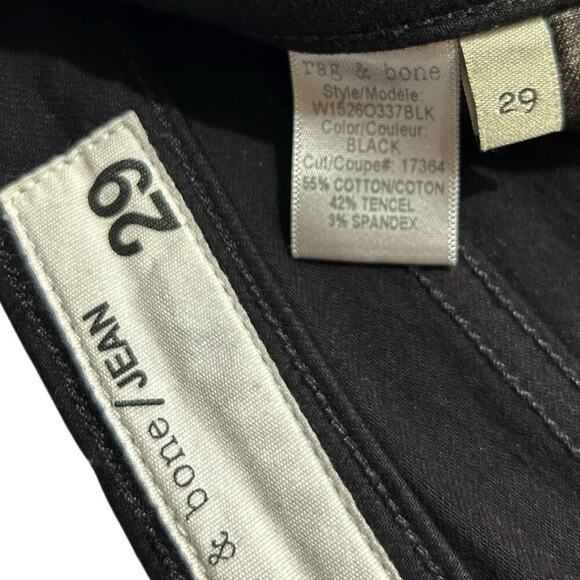 RAG & BONE Wiley Capri Black Skinny Raw Step Hem Cut 17364 Style W1526O377 sz 29 - Picture 8 of 9